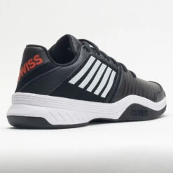 K-Swiss Court Express Men's Jet Black/White/Spicy Orange -Famous Sneaker Store 116677 6