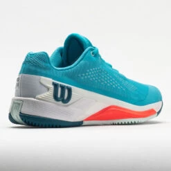 Wilson Rush Pro 4.0 Women's Scuba Blue/White/Fiery Coral -Famous Sneaker Store 116940 6