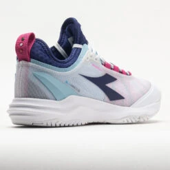 Diadora Speed Blushield Fly 4+ AG Women's White/Blueprint/Pink Yellow -Famous Sneaker Store 117029 6