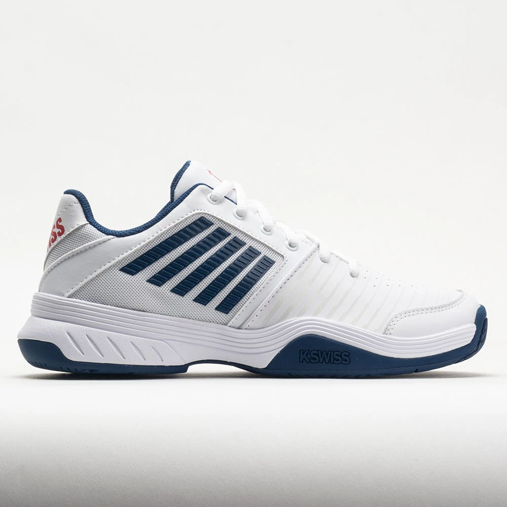 K-Swiss Court Express Men's White/Blue Opal/Lollipop 3 K-Swiss Court Express Men's White/Blue Opal/Lollipop