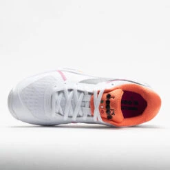 Diadora Trofeo AG Pickleball Women's White/Black/Vermillion Orange -Famous Sneaker Store 370024 2