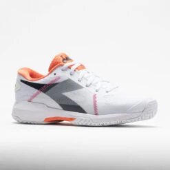Diadora Trofeo AG Pickleball Women's White/Black/Vermillion Orange -Famous Sneaker Store 370024 5