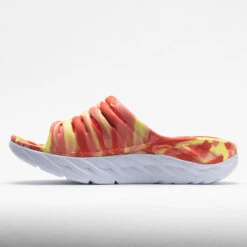 HOKA Ora Recovery Slide Swirl Unisex Yellow Pear/Fiesta -Famous Sneaker Store 570558 1